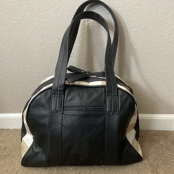 Lululemon Om For All Pinstripe Canvas Gym Bag Tote - Picture 3 of 16